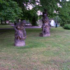 Sculpture Boy With a Sow
