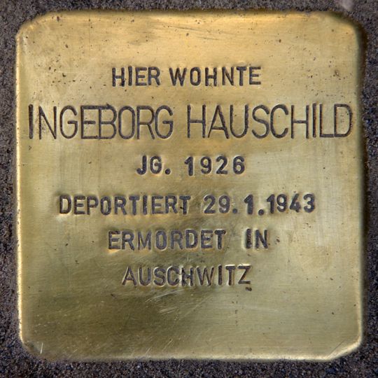 Stolperstein dedicated to Ingeborg Hauschild