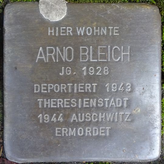 Stolperstein en memoria de Arno Bleich