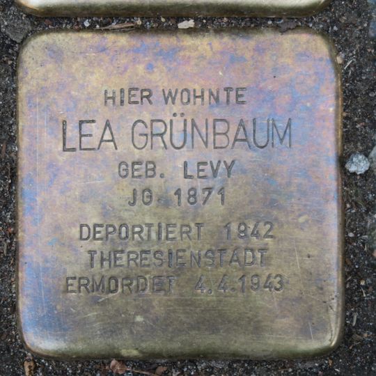 Stolperstein dedicated to Lea Grünbaum