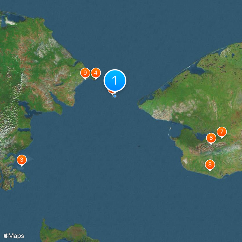 Détroit de Béring Carte