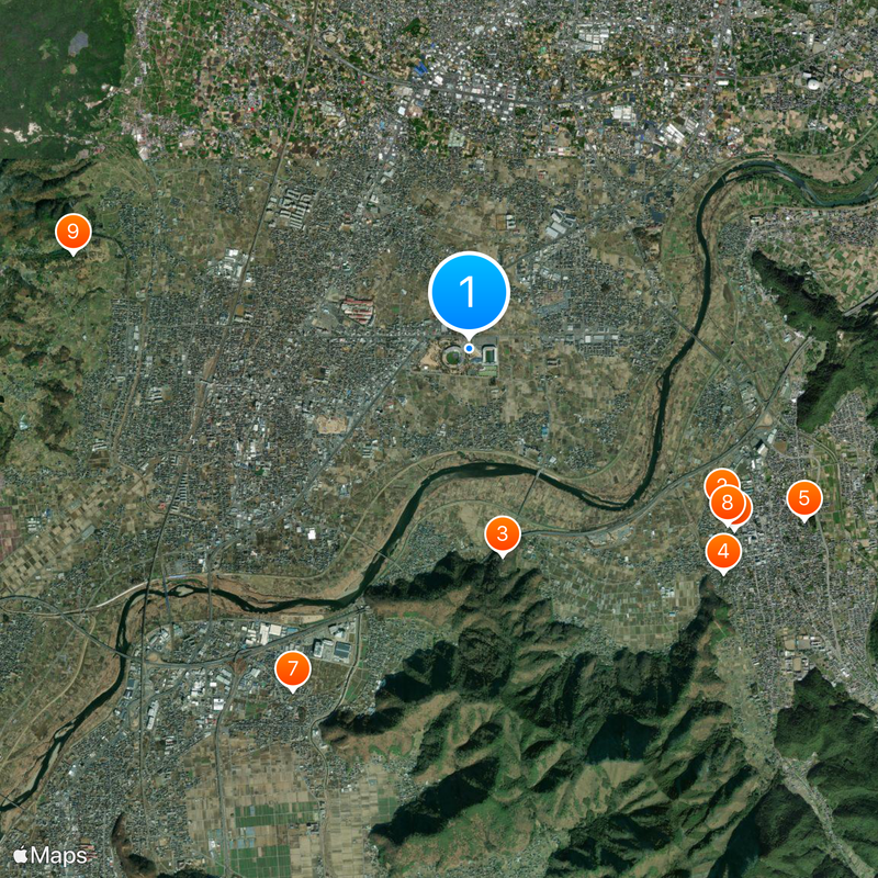 Minami-Nagano Sports Park Stadium Karte