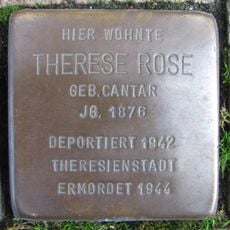 Stolperstein dedicated to Therese Rose