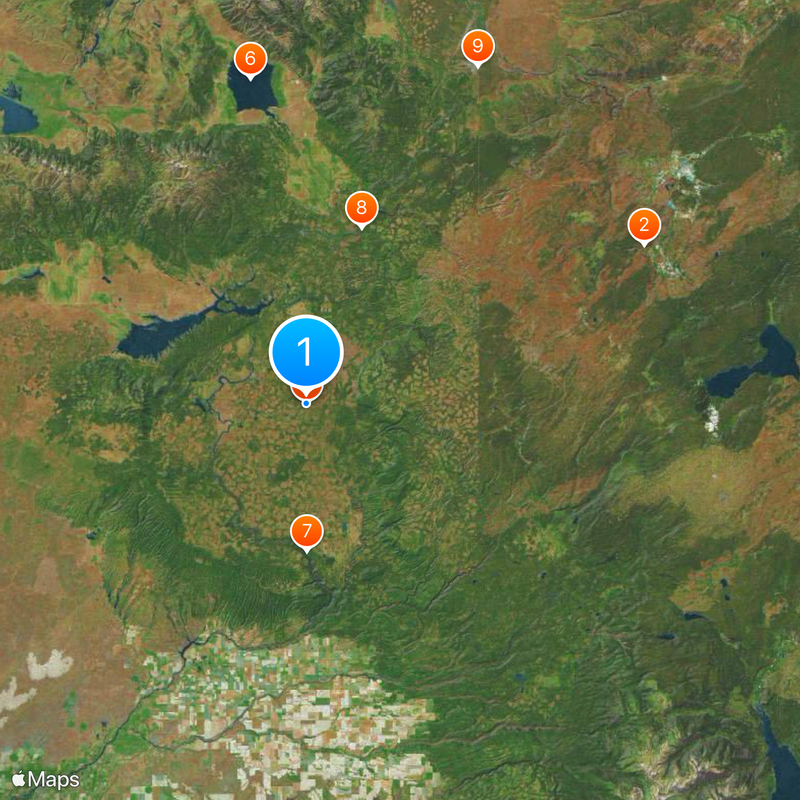 Huckleberry Ridge Tuff Karte