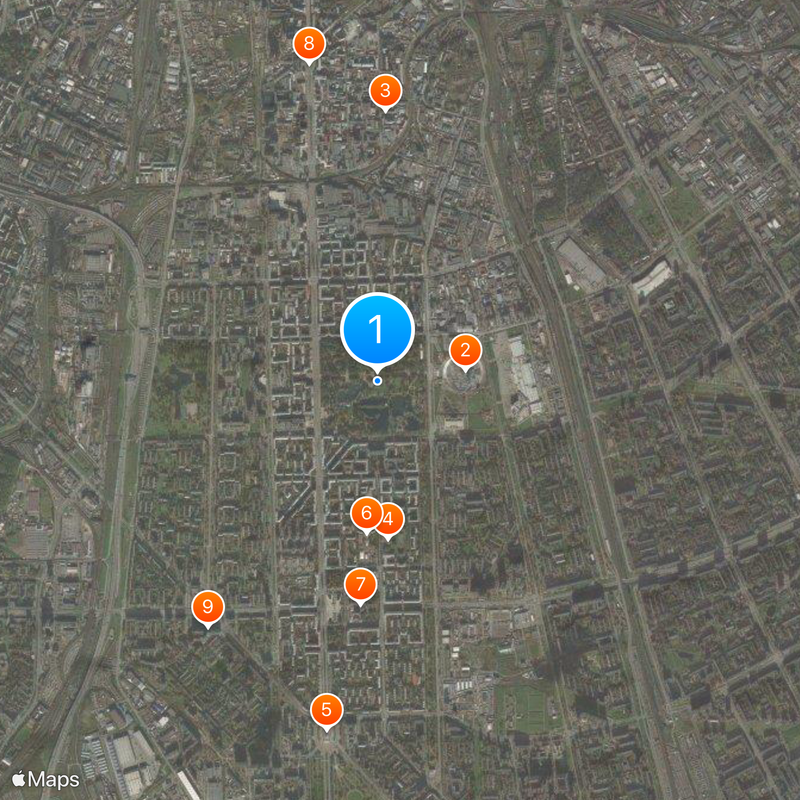 Moskovsky Victory Park Map