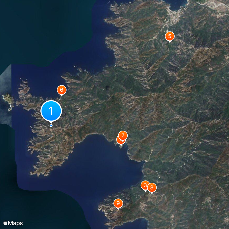 Reserva natural de Scandola Mapa