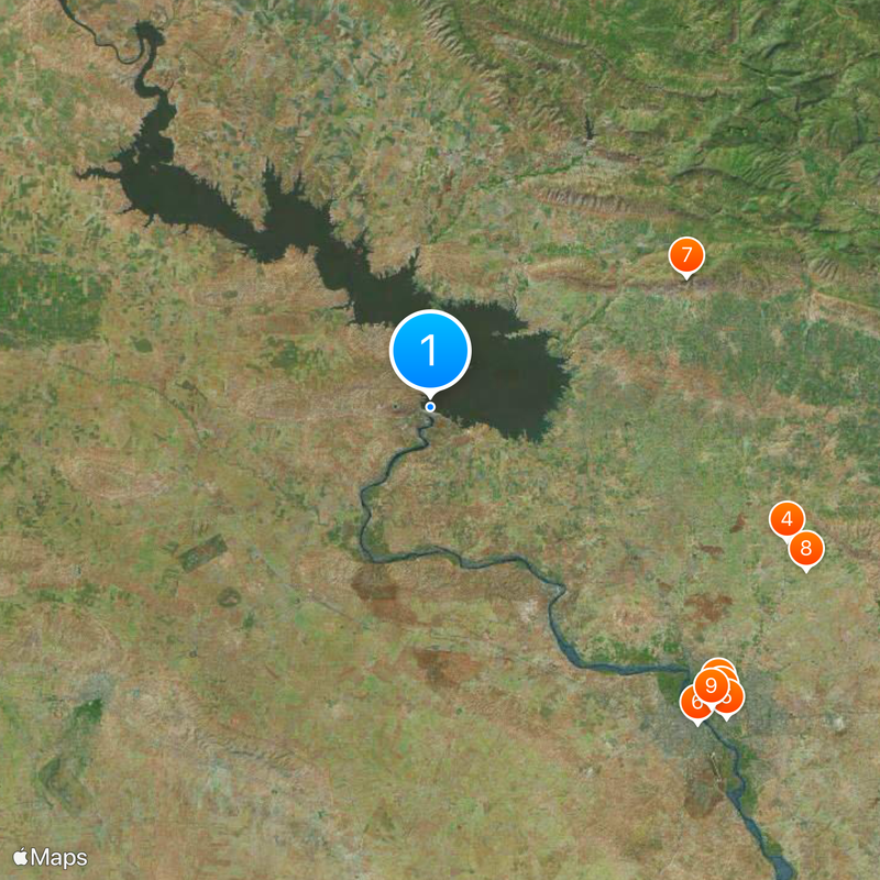Mosul Dam Map
