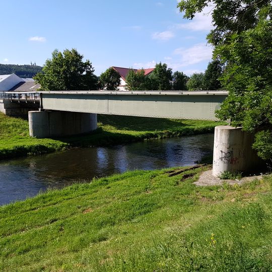 Railway bridge over the Opava near the Krnov-Cvilín station