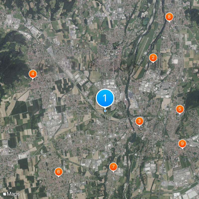 Villa Mapelli Mozzi Karte