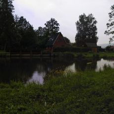 Lávka přes Blanici na jezu u Křtětic