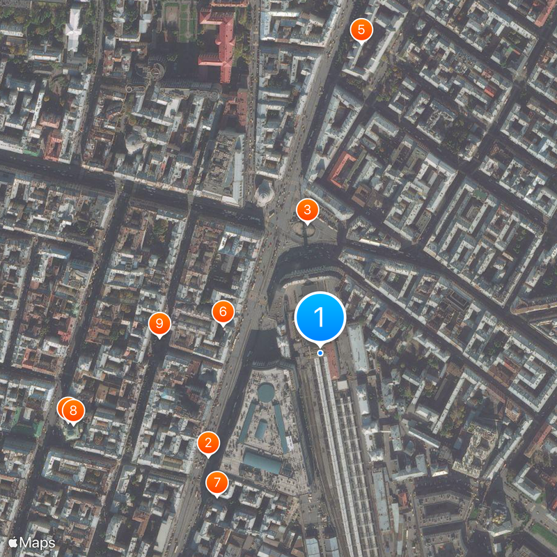 Moskovsky railway station Mapa