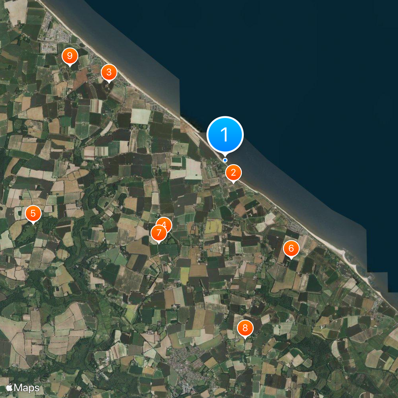 Happisburgh footprints Map