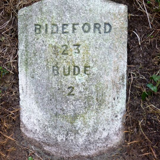 Milestone, on line of old main road, NW of Townsend