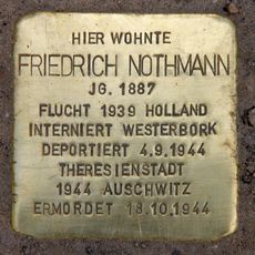 Stolperstein dedicated to Friedrich Nothmann