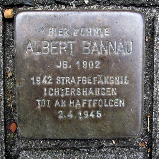 Stolperstein dedicated to Albert Bannau
