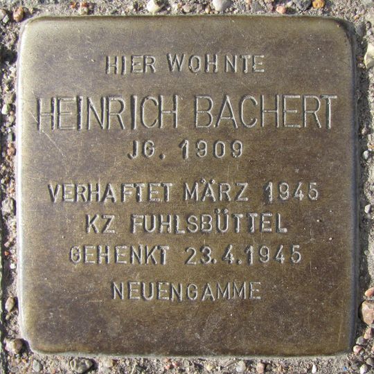 Stolperstein en memoria de Heinrich Bachert