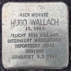 Stolperstein dedicated to Hugo Wallach