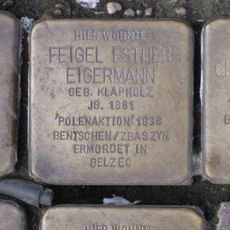Stolperstein dedicated to Feigel Esther Eigermann