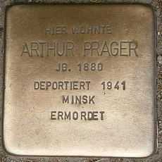 Stolperstein en memoria de Arthur Prager