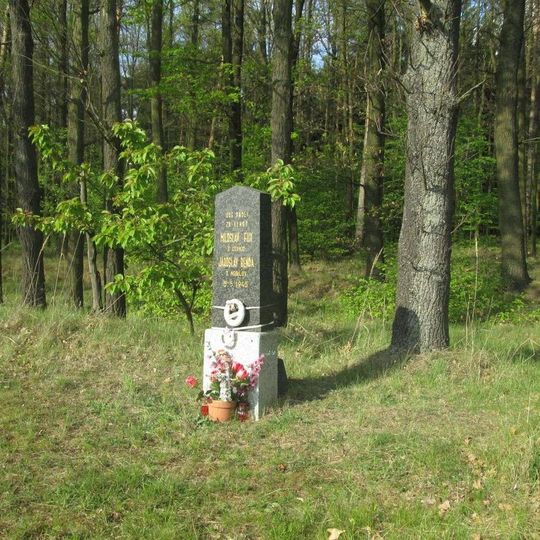 Pomník jihovýchodně od Černic u lesa