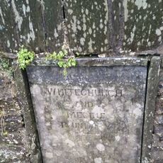 Boundary stone on Pont y Glasier