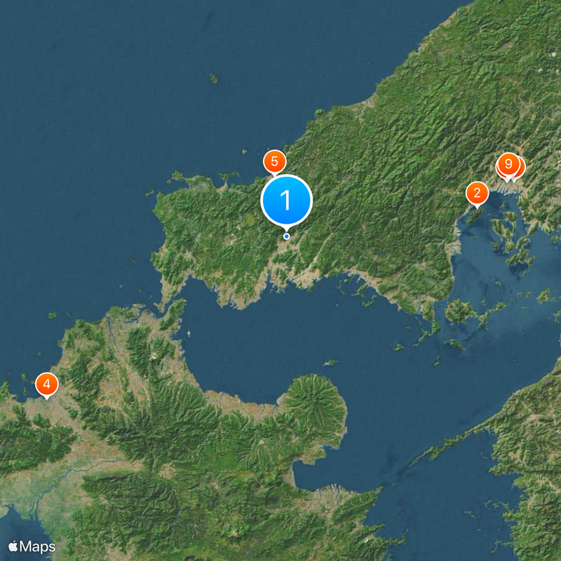 Prefektura Yamaguchi Mapa