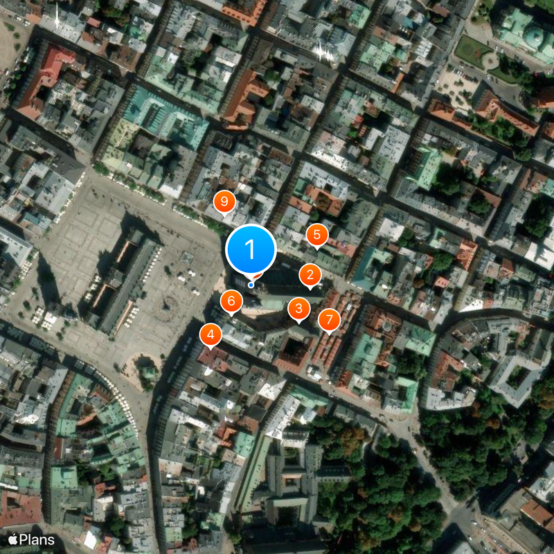 Basilique Sainte-Marie de Cracovie Carte