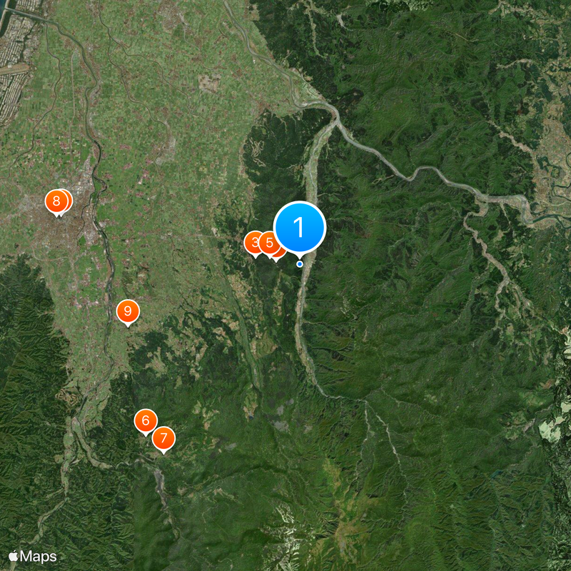 Three Mountains of Dewa Map