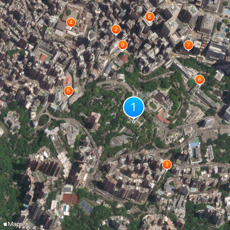 Hong Kong Zoological and Botanical Gardens Mappa