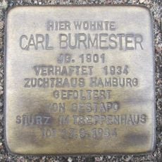 Stolperstein dedicated to Carl Burmester