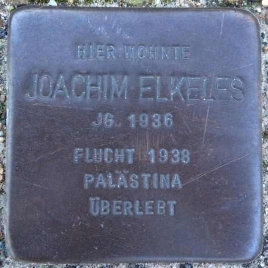 Stolperstein en memoria de Joachim Elkeles