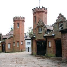 Left Gateway Turret To Stable Yard At Ketteringham Hall Incorporating A Greek Marble, With Attached Range
