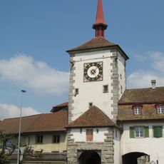 Lenzburg gate with time tower