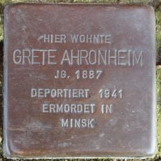Stolperstein dedicated to Grete Ahronheim