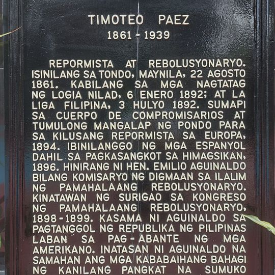 Timoteo Paez historical marker