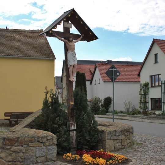Betkreuz in Räckelwitz, Ecke Hauptstraße/An den Anlagen