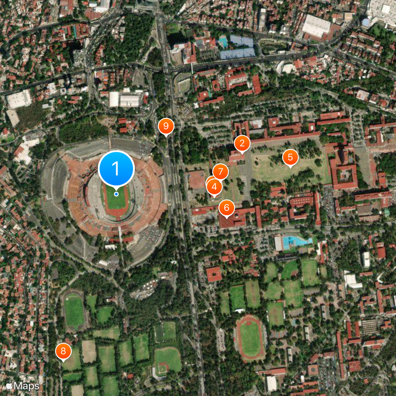 Estadio Olímpico Universitario Mapa