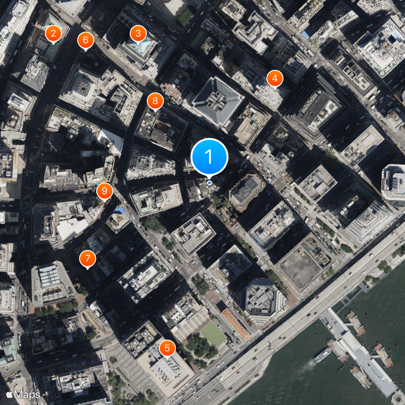 1 Wall Street Court Map