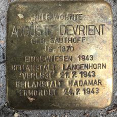 Stolperstein dedicated to Auguste Devrient