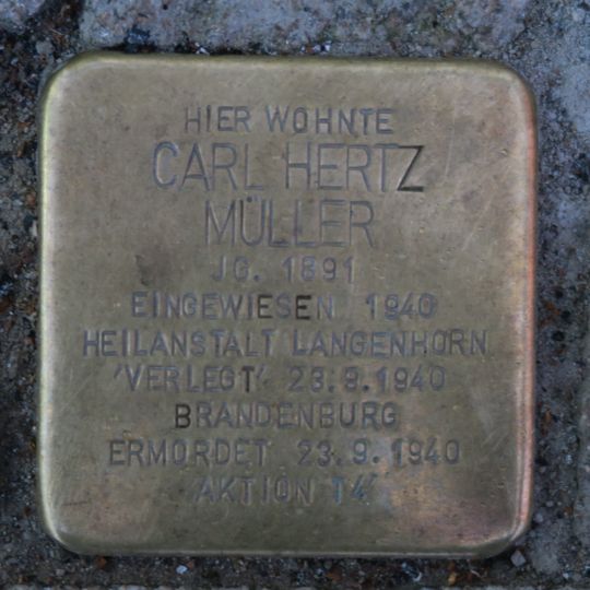 Stolperstein em memória de Carl Hertz Müller