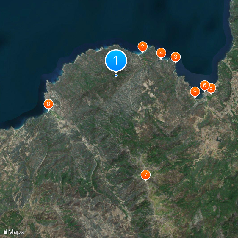 Désert des Agriates Carte