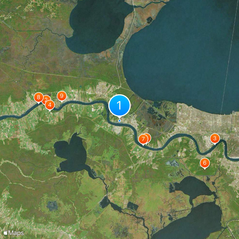 Bonnet Carré Spillway Map