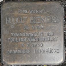 Stolperstein à la mémoire de Rudolf Bleiweiss