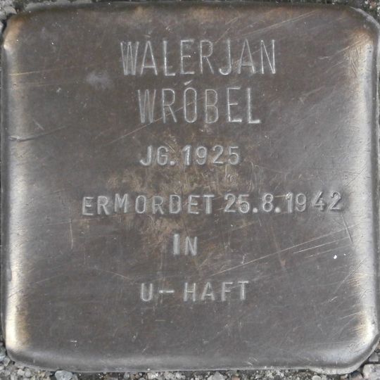 Stolperstein à la mémoire de Walerjan Wróbel