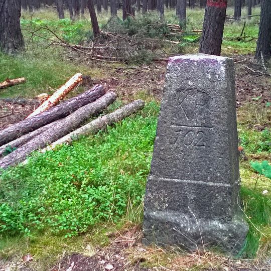 Sächsisch-Preußischer Grenzstein: Pilar Nr. 102