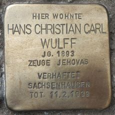 Stolperstein en memoria de Hans Christian Carl Wulff