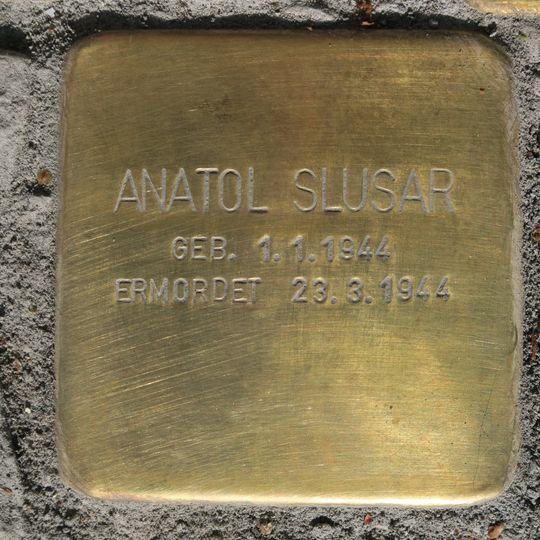 Stolperstein dedicated to Anatol Slusar