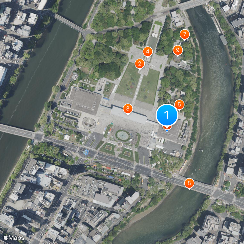 Museo della Pace di Hiroshima Mappa