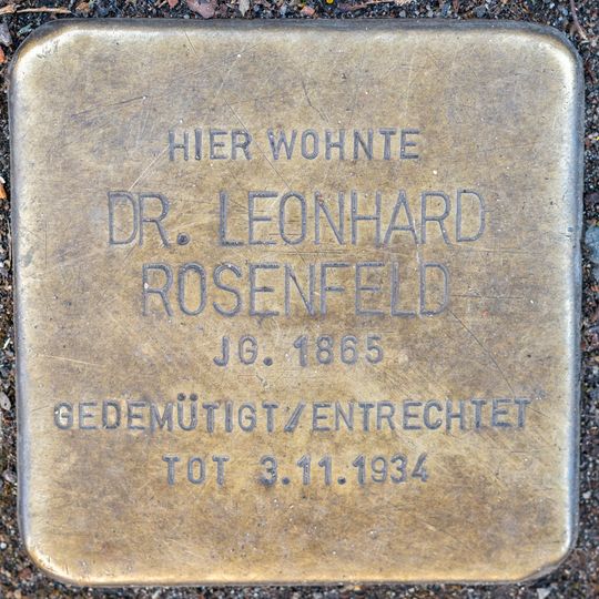 Stolperstein em memória de Leonhard Rosenfeld