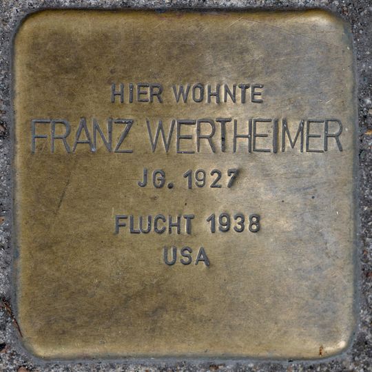 Stolperstein en memoria de Franz Wertheimer